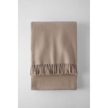 Pled din amestec de bumbac Euromant Basics, 140 x 180 cm, maro