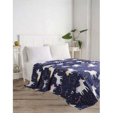 Cuvertura matlasata dubla, Magic Unicorn, Eponj Home, Bumbac