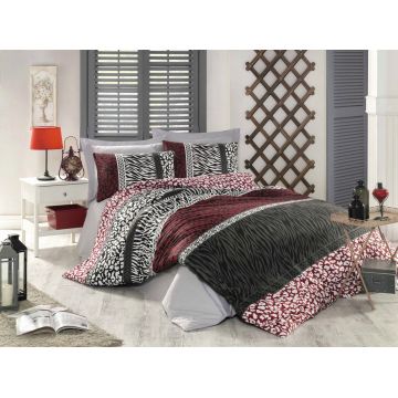 Lenjerie de pat dubla, Leopard, Pearl Home, Bumbac Ranforce