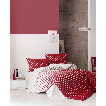 Lenjerie de pat dubla, Puanline - Red, Pearl Home, Bumbac Ranforce