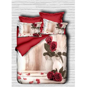 Lenjerie de pat pentru o persoana, 119, Pearl Home, Poliester Satinat