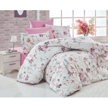 Lenjerie de pat pentru o persoana, Ela, Pearl Home, Bumbac Ranforce