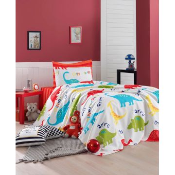 Set cuvertura pique Single, L'essentiel Maison, Dinazorus, Bumbac, Alb Set cuvertura pique Single, L'essentiel Maison, Dinazorus, Bumbac, Alb