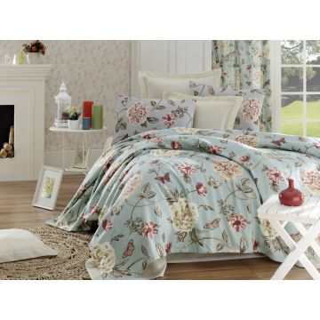 Set cuvertura pique Single, L'essentiel Maison, Sandiego, Verde menta Set cuvertura pique Single, L'essentiel Maison, Sandiego, Verde menta