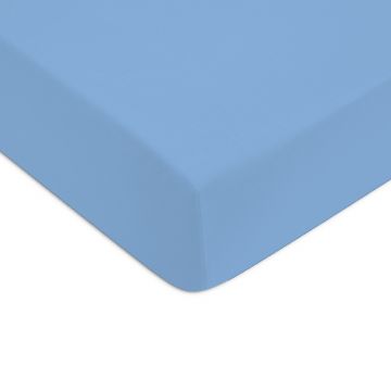 Cearceaf de pat cu elastic Tommy Hilfiger Unis Satin 140x200cm Azure