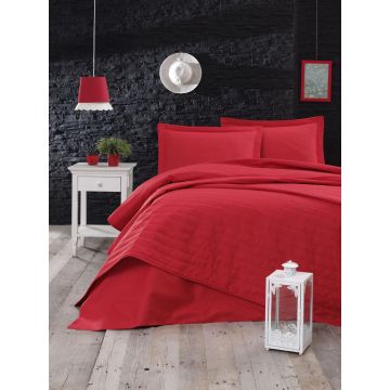 Cuvertură de pat double, Roșu, 220 x 240 cm