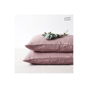 Față de pernă din in 50x70 cm Ashes of Roses – Linen Tales