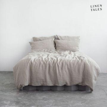 Lenjerie de pat crem din in pentru pat de o persoană/extinsă 165x220 cm – Linen Tales