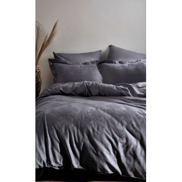 Lenjerie de pat dubla, Hoten - Grey, Primacasa by Türkiz, Bumbac Satinat