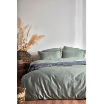 Lenjerie de pat dubla, L'essentiel Maison, Kelebek, Verde
