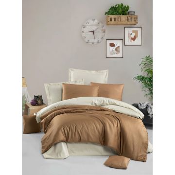 Lenjerie de pat dubla, L'essentiel Maison, Camel, Cămilă / Bej