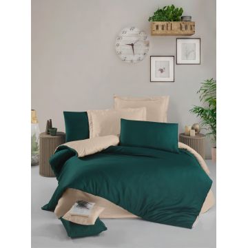 Lenjerie de pat dubla, L'essentiel Maison, Green, Verde