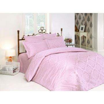 Lenjerie de pat dubla, L'essentiel Maison, Ottoman, Roz pudra