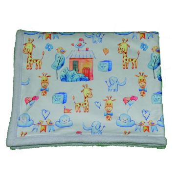 Pătură pentru copii albastru-deschis 80x100 cm – OYO kids