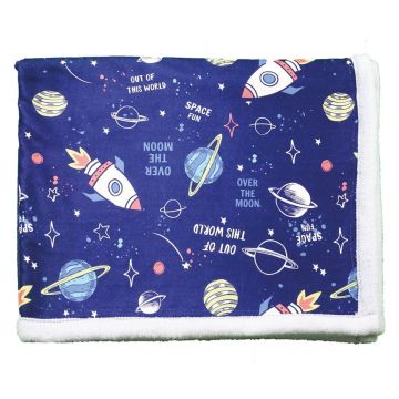 Pătură pentru copii albastru-închis 80x100 cm – OYO kids