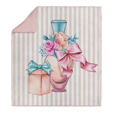 Pătură pentru copii roz/bej 80x100 cm – OYO kids