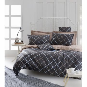 Set Lenjerie de pat double, Maro, 220x200 cm