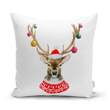 Față de pernă din material textil 43x43 cm cu model de Crăciun – Mila Home