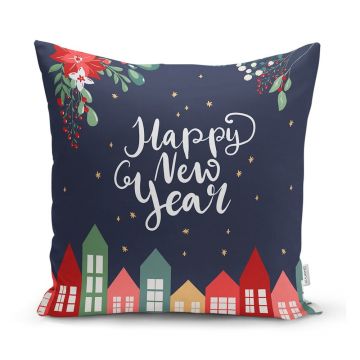 Față de pernă din material textil 43x43 cm cu model de Crăciun – Mila Home