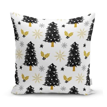 Față de pernă din material textil 43x43 cm cu model de Crăciun – Mila Home