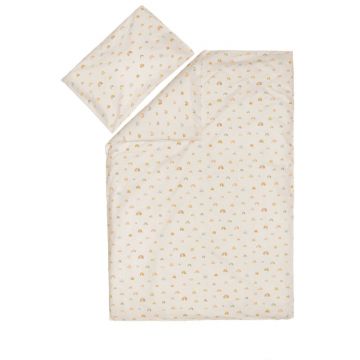Lenjerie de pat 2 piese Rainbow bej Fillikid