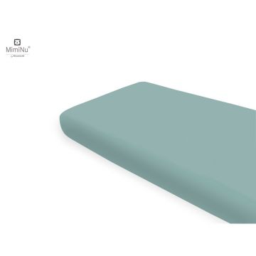 Miminu - Cearceaf cu elastic, Din bumbac certificat Oeko Tex Standard 100, Pentru pat 160x80 cm, Colectia Royal, Nepal Green
