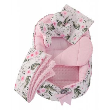 Set 5 in 1 Babynest Nichiduta Minky Flowers Pink