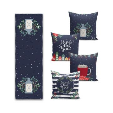 Set fețe de pernă și napron 5 buc. – Mila Home
