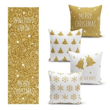 Set fețe de pernă și napron 5 buc. – Mila Home