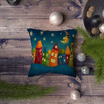 Husa de perna, NYXMAS061, 43x43 cm, 50% bumbac/50% poliester, Multicolor