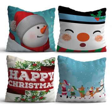 Set 4 perne decorative, NYXMAS13, 50% bumbac / 50% poliester, Multicolor