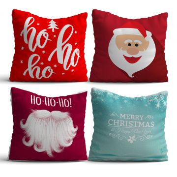 Set 4 perne decorative, NYXMAS20, 50% bumbac / 50% poliester, Multicolor