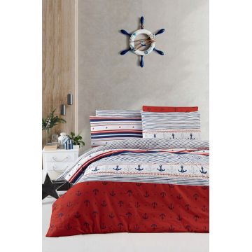 Lenjerie de pat dubla (DE), L'essentiel Maison, Anchore, Alb / Roșu / Albastru închis Lenjerie de pat dubla (DE), L'essentiel Maison, Anchore, Alb / Roșu / Albastru închis