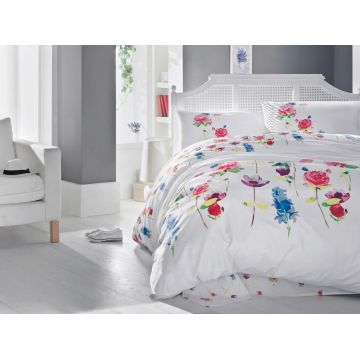 Lenjerie de pat dubla (DE), Spring - Fuchsia, Cotton Box, Bumbac Ranforce