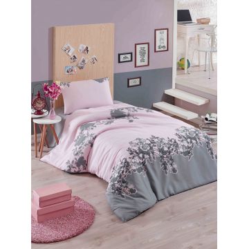 Lenjerie de pat pentru o persoana (DE), 2 piese, Rodez - Powder, Eponj Home, 65% bumbac/35% poliester