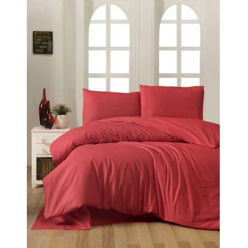 Lenjerie de pat pentru o persoana Single XL (DE), Red, Patik, Bumbac Ranforce