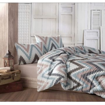 Lenjerie de pat pentru o persoana Single XL (DE), Zikzak, Pearl Home, Bumbac Ranforce