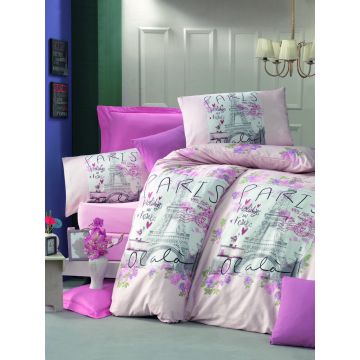 Lenjerie de pat dubla Super King (US) (ES), L'essentiel Maison, Holiday, Pink / Powder / White / Black / Grey Lenjerie de pat dubla Super King (US) (ES), L'essentiel Maison, Holiday, Pink / Powder / White / Black / Grey