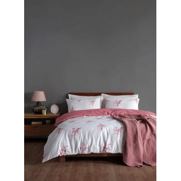 Lenjerie de pat pentru o persoana (DE), Meltem - Pink, Primacasa by Türkiz, Bumbac Ranforce