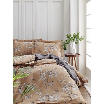 Lenjerie de pat pentru o persoana Single XXL (DE), Chicory - Orange, Türkiz, Bumbac Ranforce