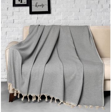 Cuvertura de pat, Trendy - Grey (230), DC Home, Bumbac