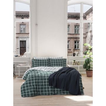 Lenjerie de pat pentru o persoana Single XXL (DE), Casual - Green, Türkiz, Bumbac Ranforce