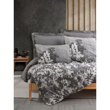 Lenjerie de pat pentru o persoana Single XXL (DE), Lunt - Anthracite, Cotton Box, Bumbac Ranforce