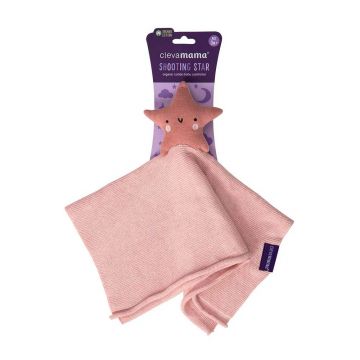Paturica Clevamama din bumbac organic cu jucarie Star 3494