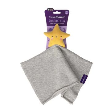 Paturica  Clevamama din bumbac organic cu jucarie Star 3496