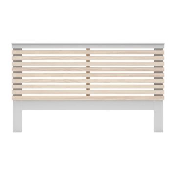 Tăblie de pat albă/în culoare naturală cu aspect de lemn de pin 146x100 cm Campus – Marckeric