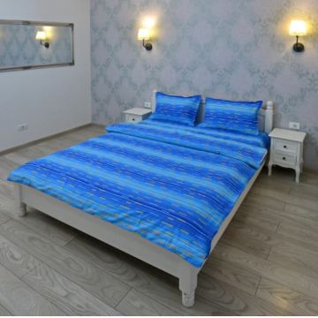 Lenjerie pentru 2 persoane Somnart Ultrasleep XXL, bumbac 100%, bleumarin