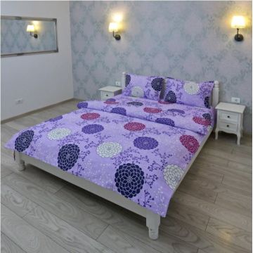Lenjerie pentru 2 persoane Somnart Ultrasleep XXL, bumbac 100%, mov