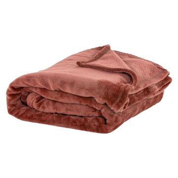 Cuvertură cărămizie din micropluș/cocolino 220x240 cm Plaid – Tiseco Home Studio