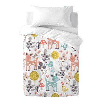 Lenjerie de pat din bumbac pentru copii Moshi Moshi Woodland, 100 x 120 cm